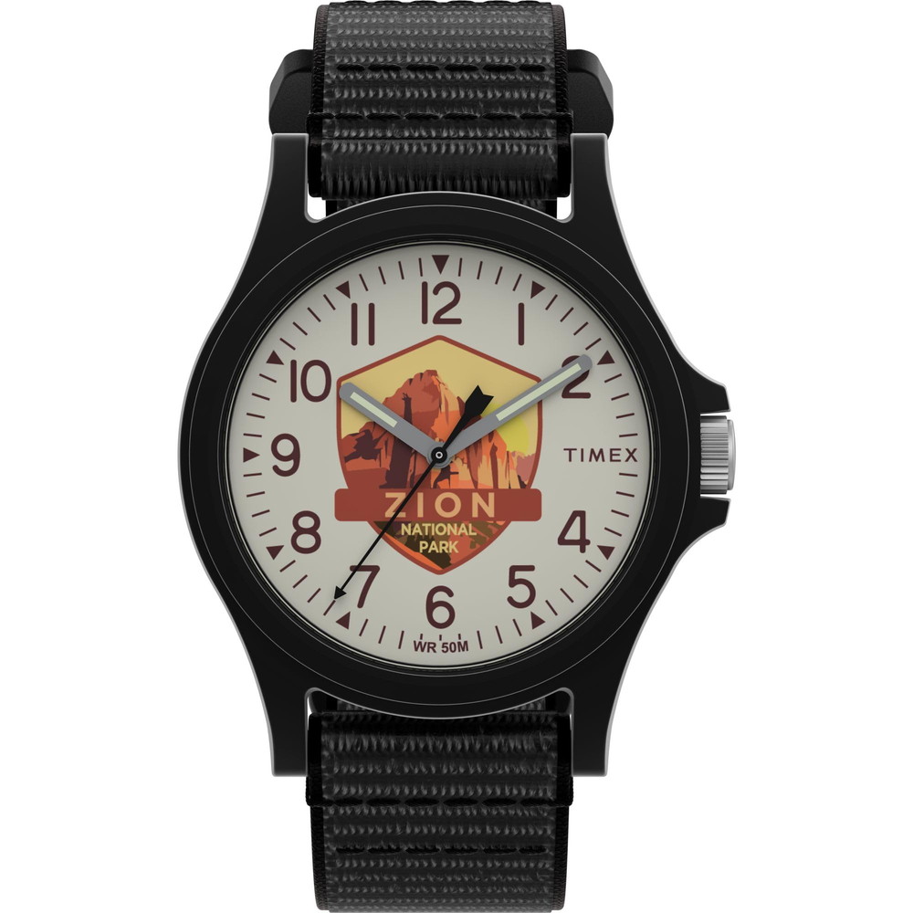 Timex ユニ一発やる Zion National Park 40粍 ウォッチ - 黒いことFastwrap 皮膚軟化剤文字盤 黒いこと入れもの