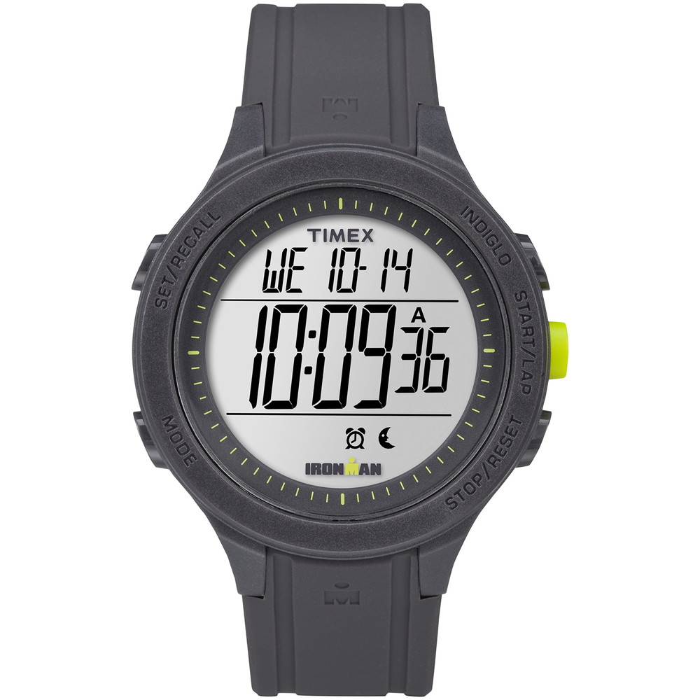 Timex メンズ TW5M14500 Ironman Essential 30 ブラック/ライム シリコンストラップ腕時計