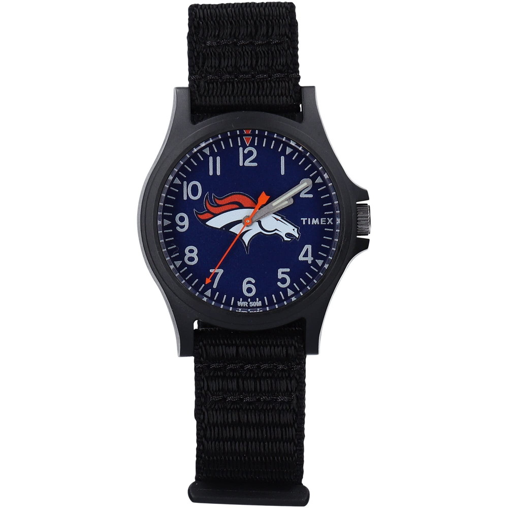 Timex メンズ NFL Pride 40粍 ウオッチ Denver Broncos 黒いことFastWrap同盟罷工一回り