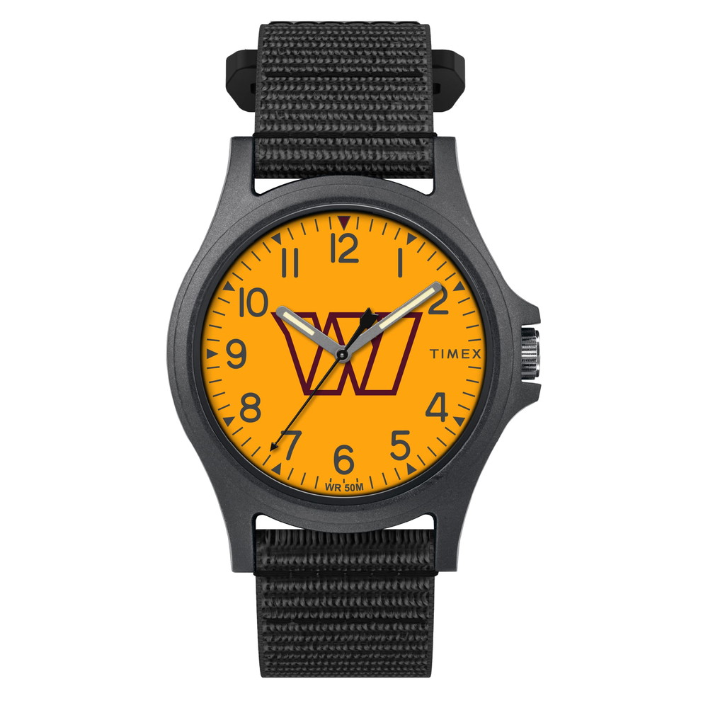 Timex メンズ NFL Pride 40粍 ウオッチ Washington Commanders 黒いことFastWrap同盟罷工一回り
