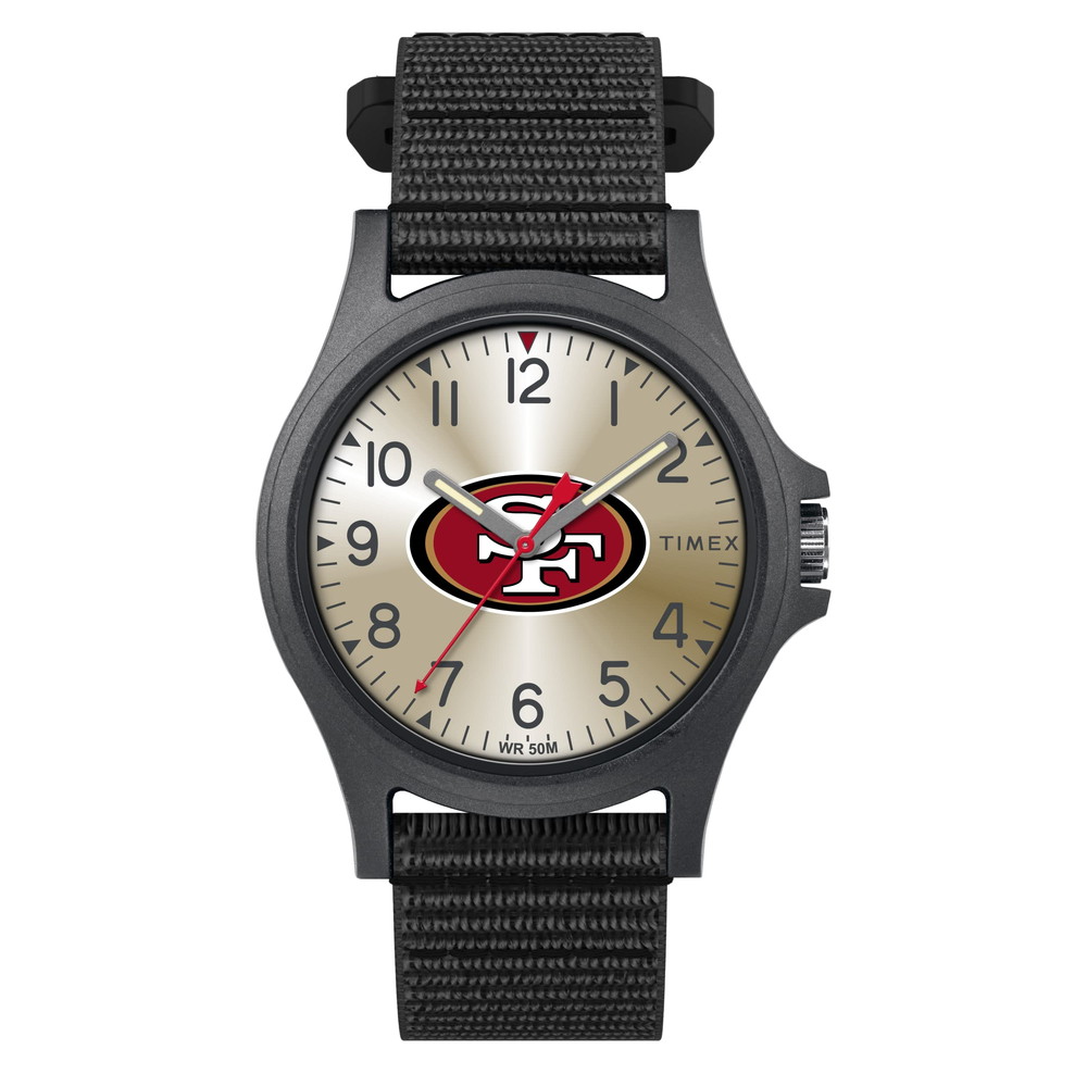 Timex メンズ NFL Pride 40mm 腕時計 San Francisco 49ers ブラックFastWrapストラップ