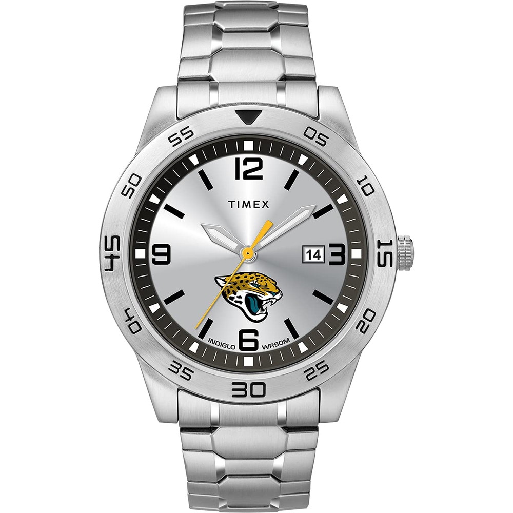 Timex Tribute メンズ NFL Citation 42粍 ウオッチ Jacksonville Jaguars ステンレススチールエクスパンションバンド