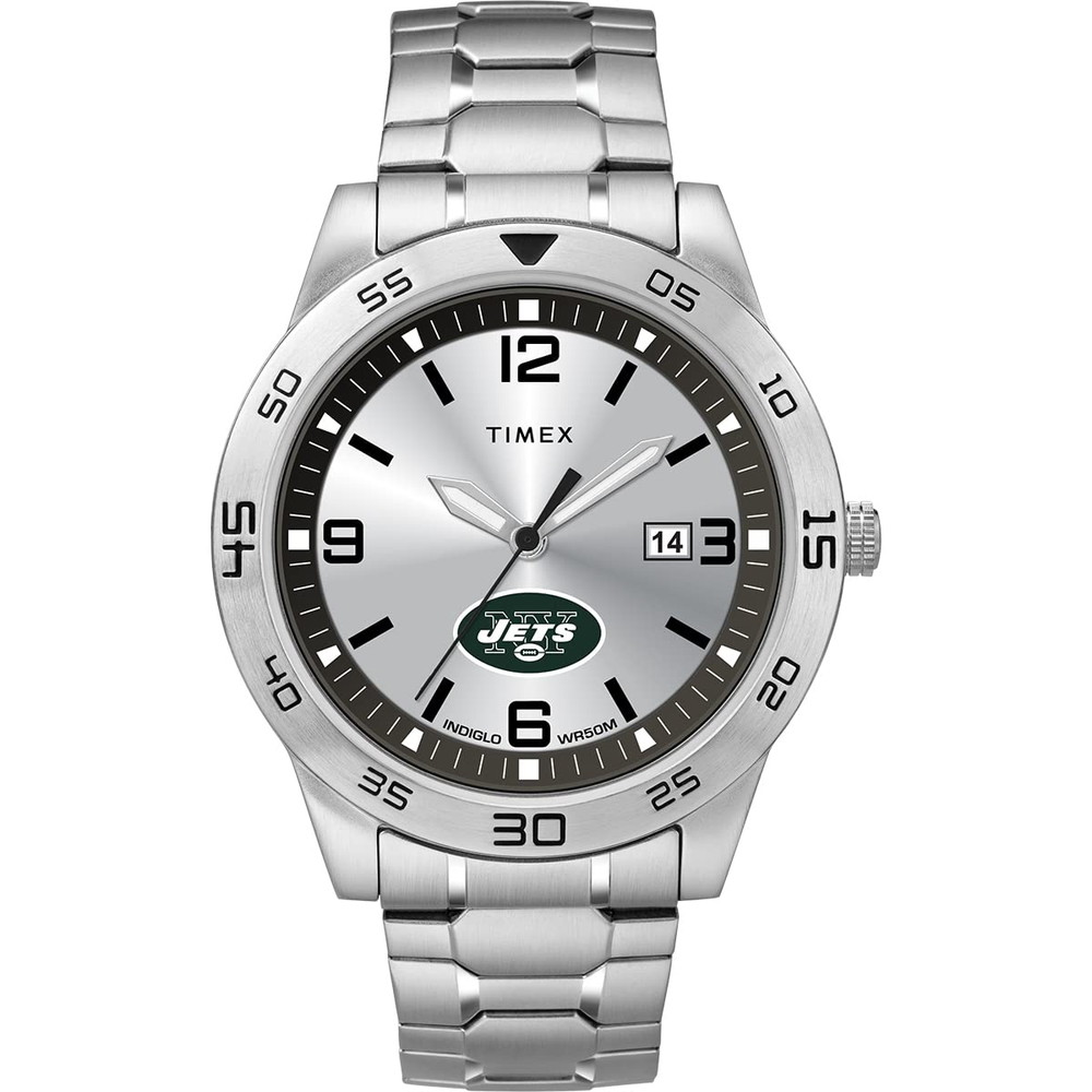 Timex Tribute メンズ NFL Citation 42粍 ウオッチ New York Jets ステンレススチールエクスパンションバンド