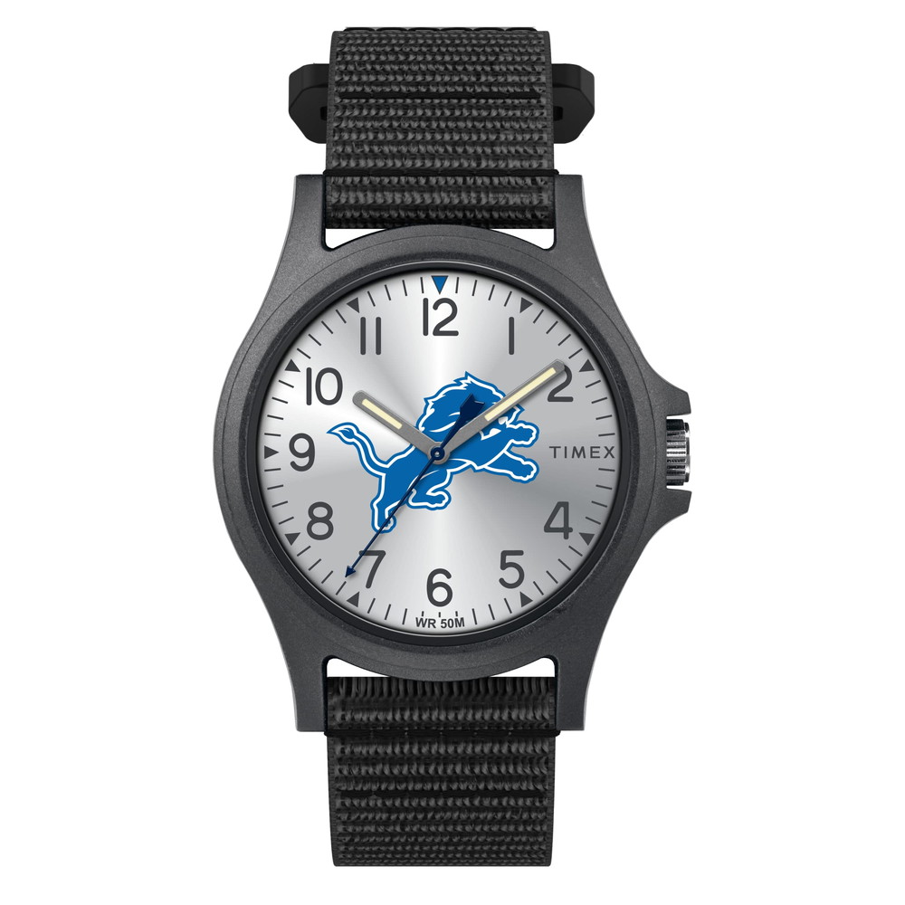 Timex メンズ NFL Pride 40mm 腕時計 Detroit Lions ブラックFastWrapストラップ|Basqueバスク