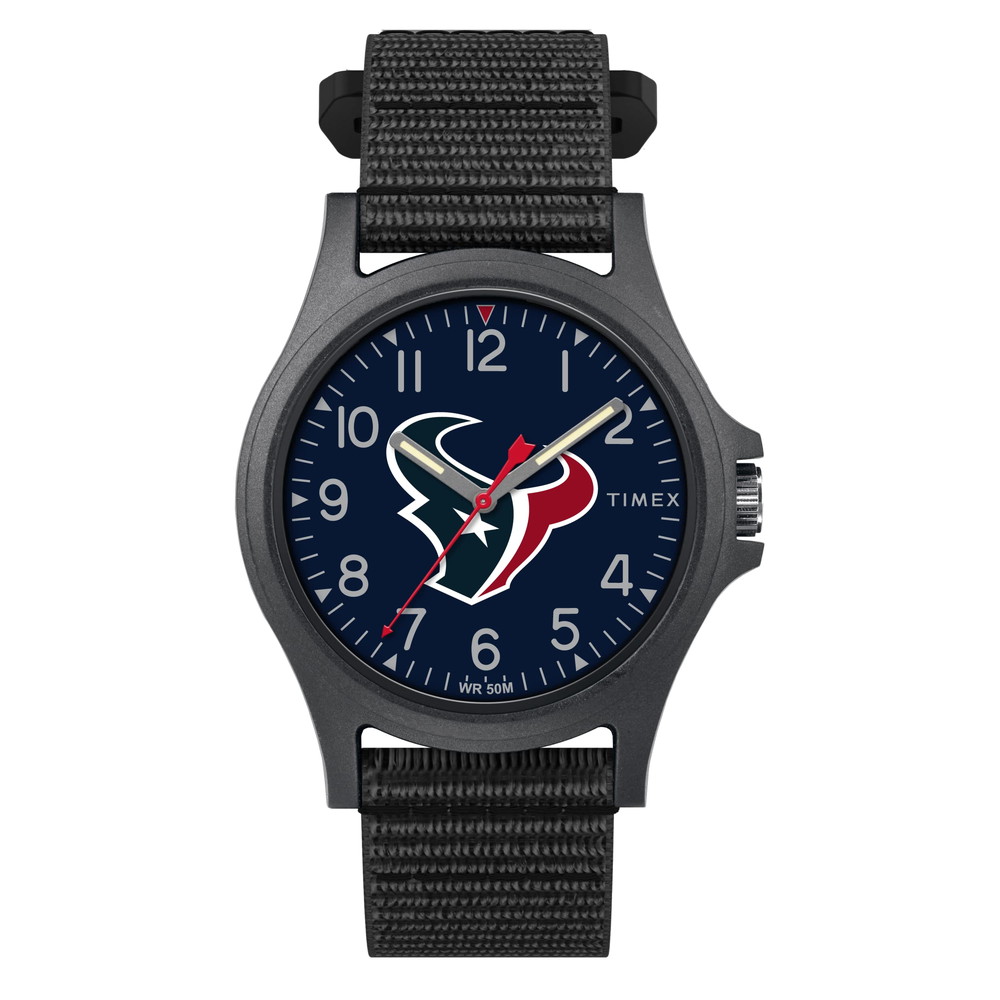 Timex メンズ NFL Pride 40粍 ウオッチ Houston Texans 黒いことFastWrap同盟罷工一回り
