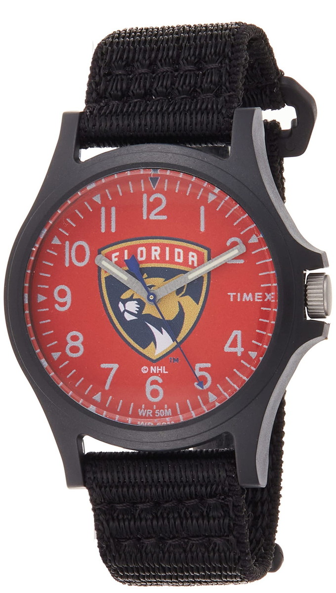 Timex メンズ NHL Pride 40粍 ウオッチ - Florida Panthers 黒いことFastWrap同盟罷工一回り