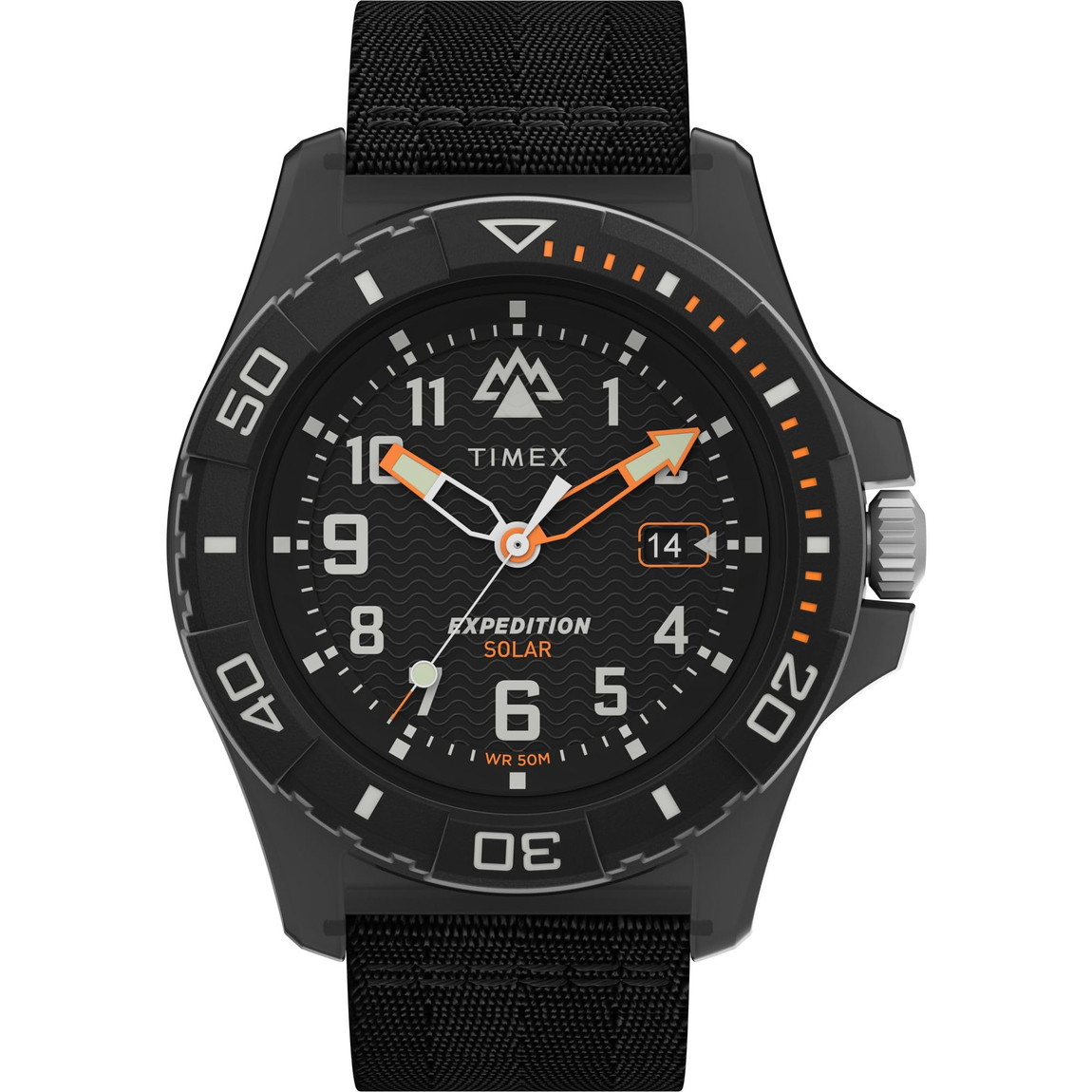 Timex メンズ Expedition North Freedive Ocean 46粍 ウオッチ ブラックストラップ 黒いこと文字盤 薄墨色容れもの