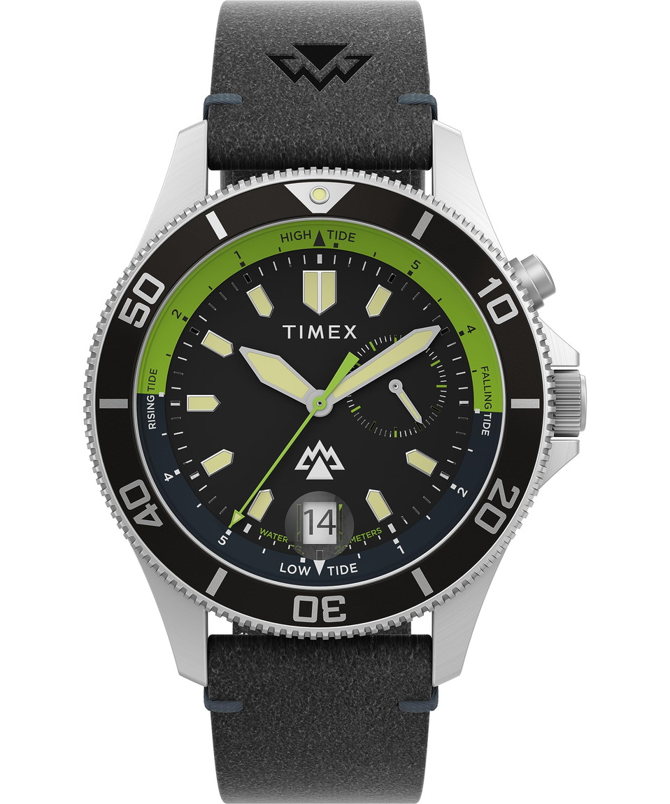 Timex メンズ Expedition North Sierra 41粍 ウオッチ ブラックストラップ 黒いこと文字盤 ステンレススチールケース
