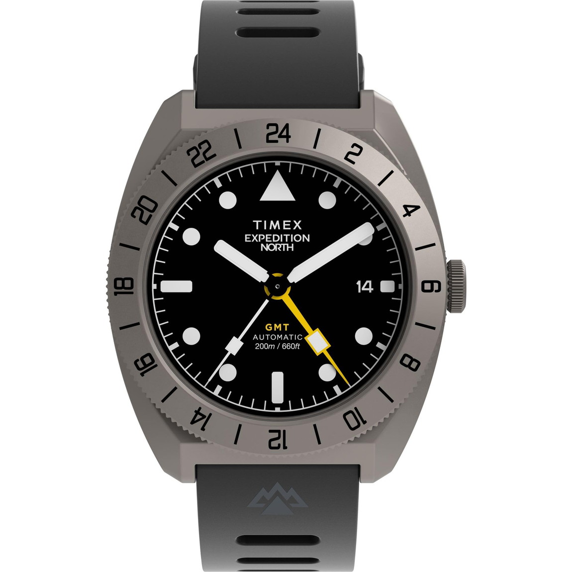 Timex メンズ Expedition Pioneer 41粍 ウオッチ ブラックストラップ 黒いこと文字盤 チタン容れもの