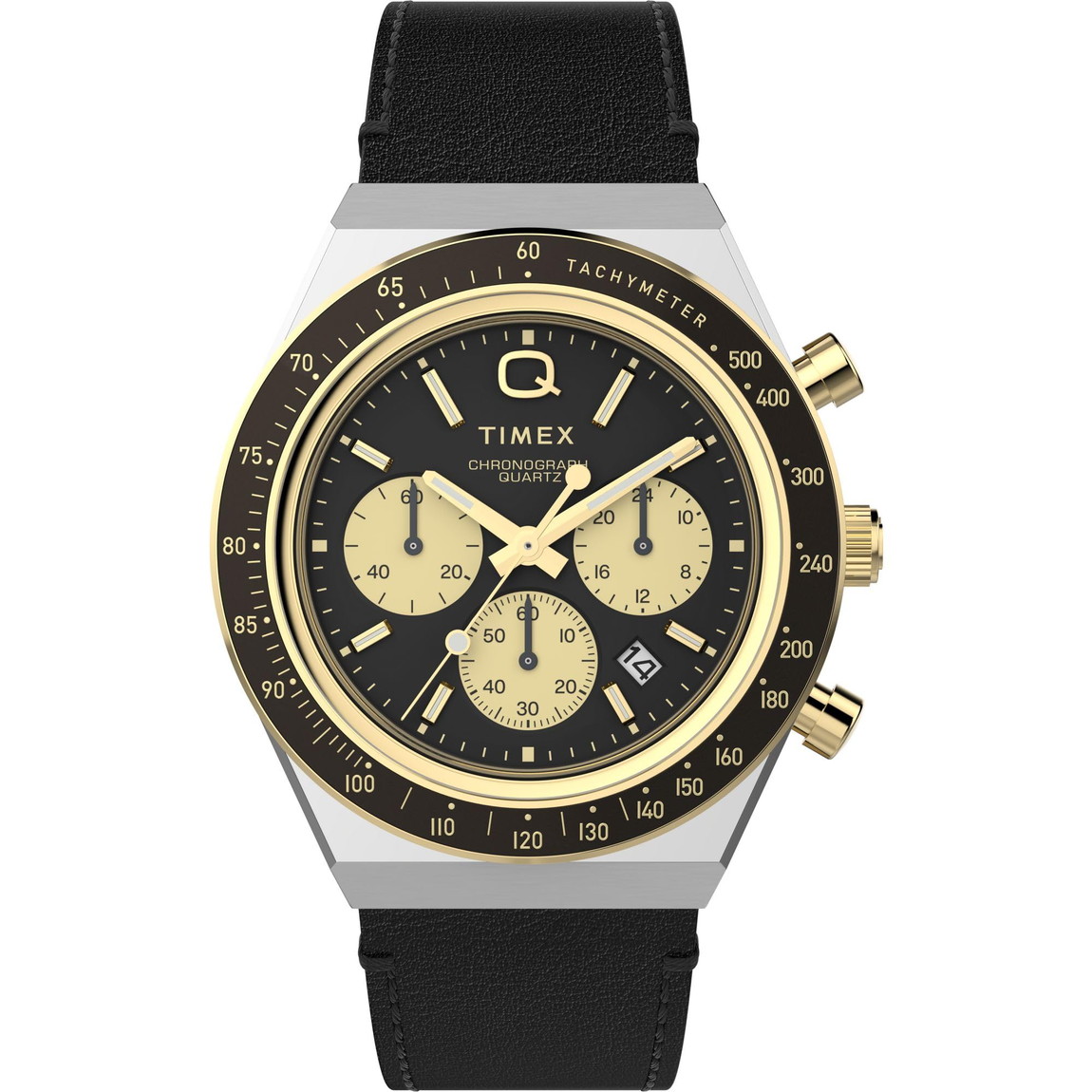 Timex メンズ Diver Inspired 40粍 ウオッチ ブラックストラップ 黒いこと文字盤 ツートーンケース
