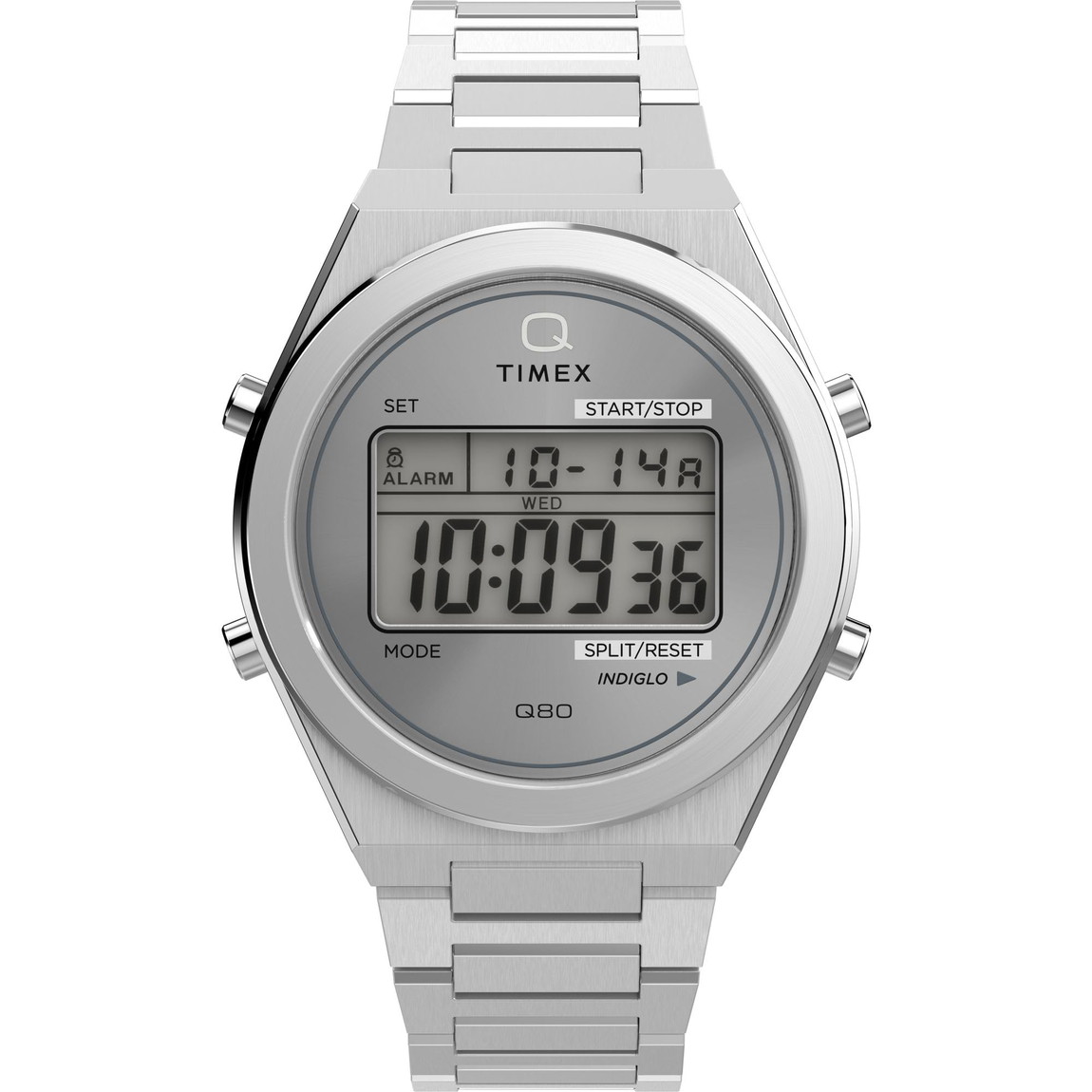 Timex メンズ Continental 39粍 ウオッチ ステンレス鋼スチール写真 腕輪 デジタル文字盤 ステンレススチールケース