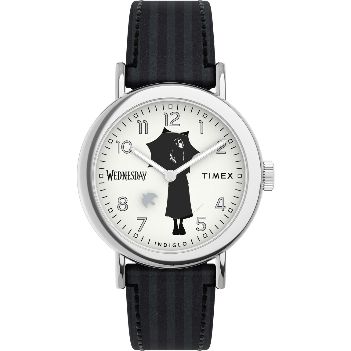 Timex ユニ一発やる Wednesday Weekender 37粍 ウオッチ ブラックストラップ 白いこと文字盤 シルバートーンケース