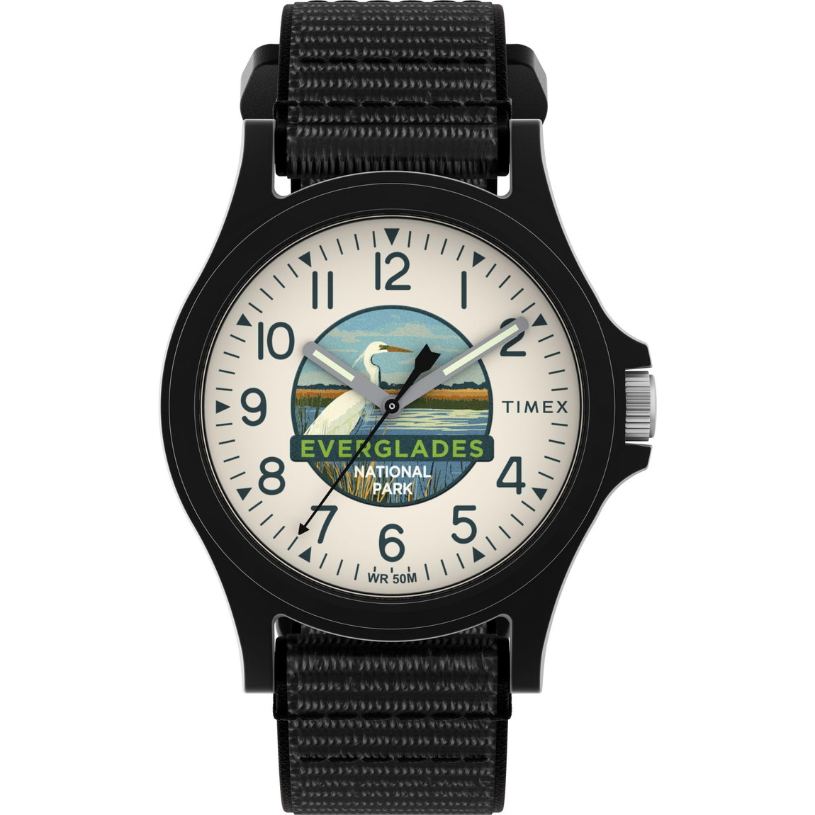 Timex ユニ一発やる Everglades National Park 40粍 ウオッチ 黒いこと Fastwrap タン文字盤 黒いこと容れもの