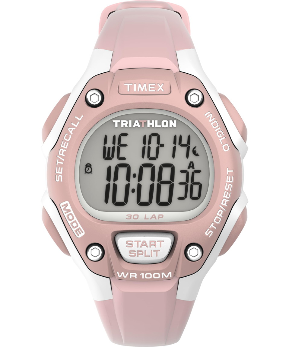 Timex ユニ一発やる Triathlon Classic 34 粍 ウオッチ さくら色 PU 背広 デジタル文字盤 薄墨色容れもの TW5M67700