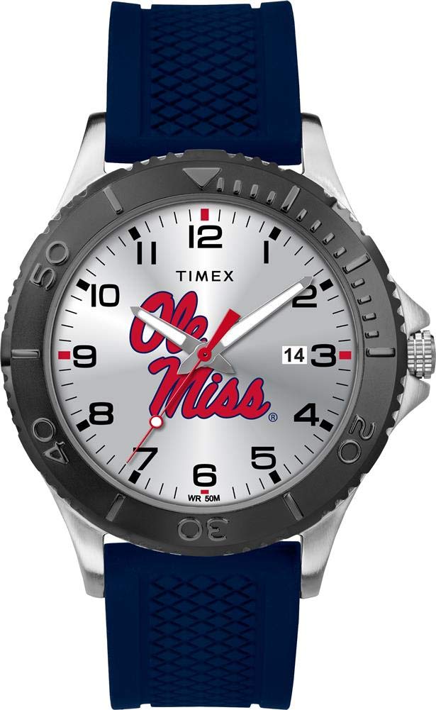 Timex Tribute メンズ Collegiate Gamer 42粍 ウオッチ Ole Miss Rebels 米国海軍 シリコンストラップ