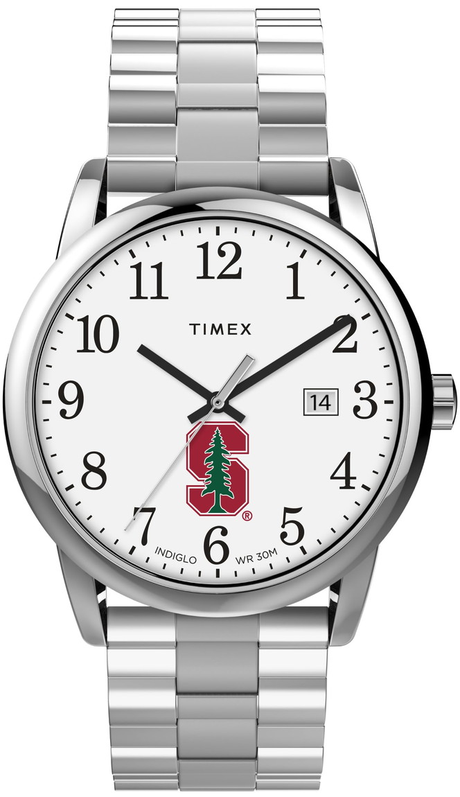 Timex メンズ Easy Reader 38mm 腕時計 Stanford Cardinal エクスパンションバンド