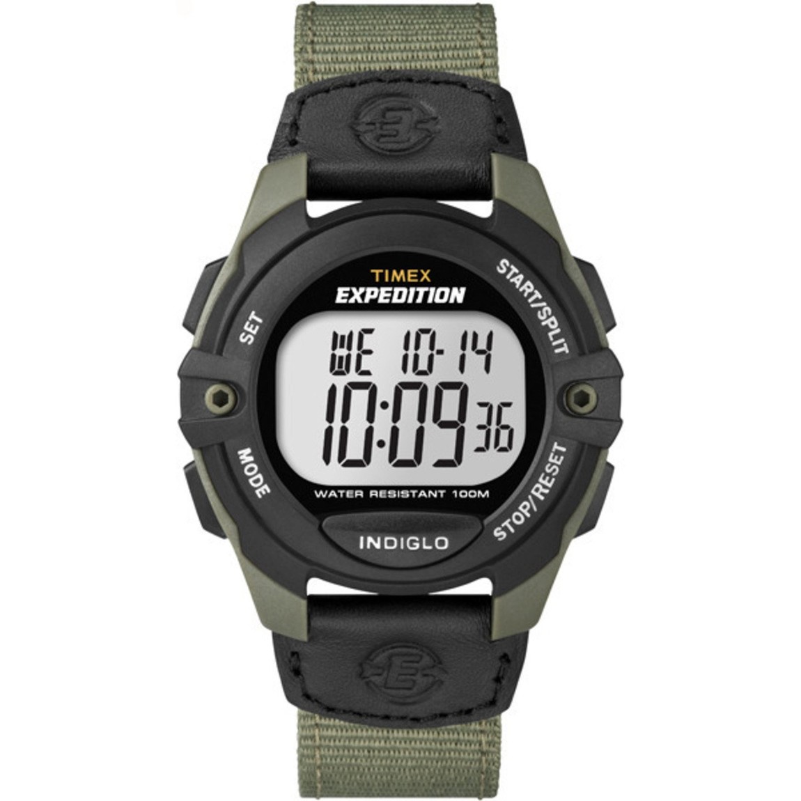 タイメックス Expedition メンズ デジタル 100m防水 グリーン ナイロン レザーストラップ 41mm｜Basqueバスク