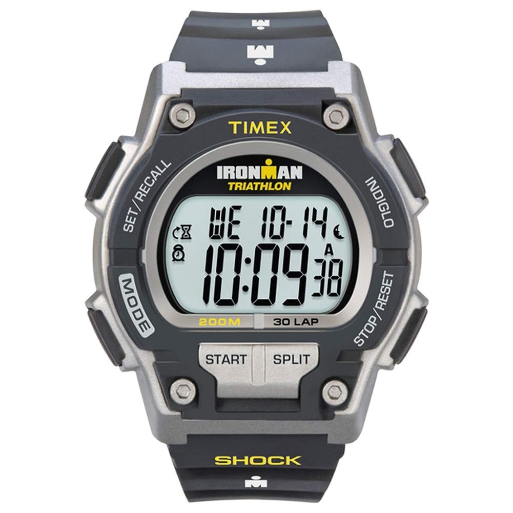 タイメックス Ironman Endure 30 Shock メンズ 42mm ブラック グレー 樹脂バンド 耐衝撃 デジタル｜Basqueバスク