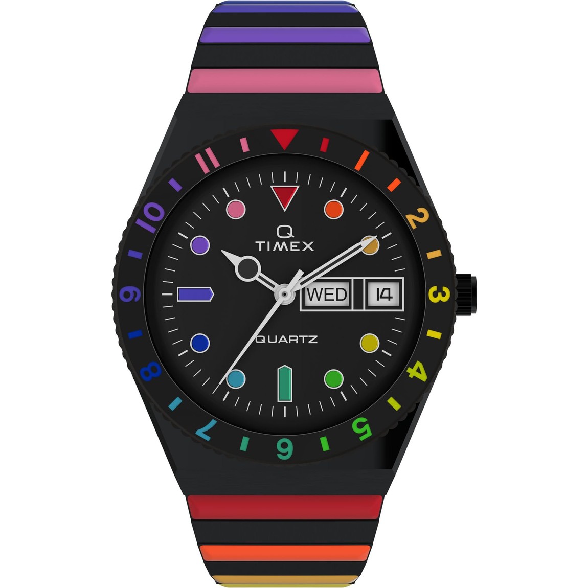 タイメックス Q Timex レディース 腕時計 トリプルブラック エクスパンションベルト 36mm｜Basqueバスク