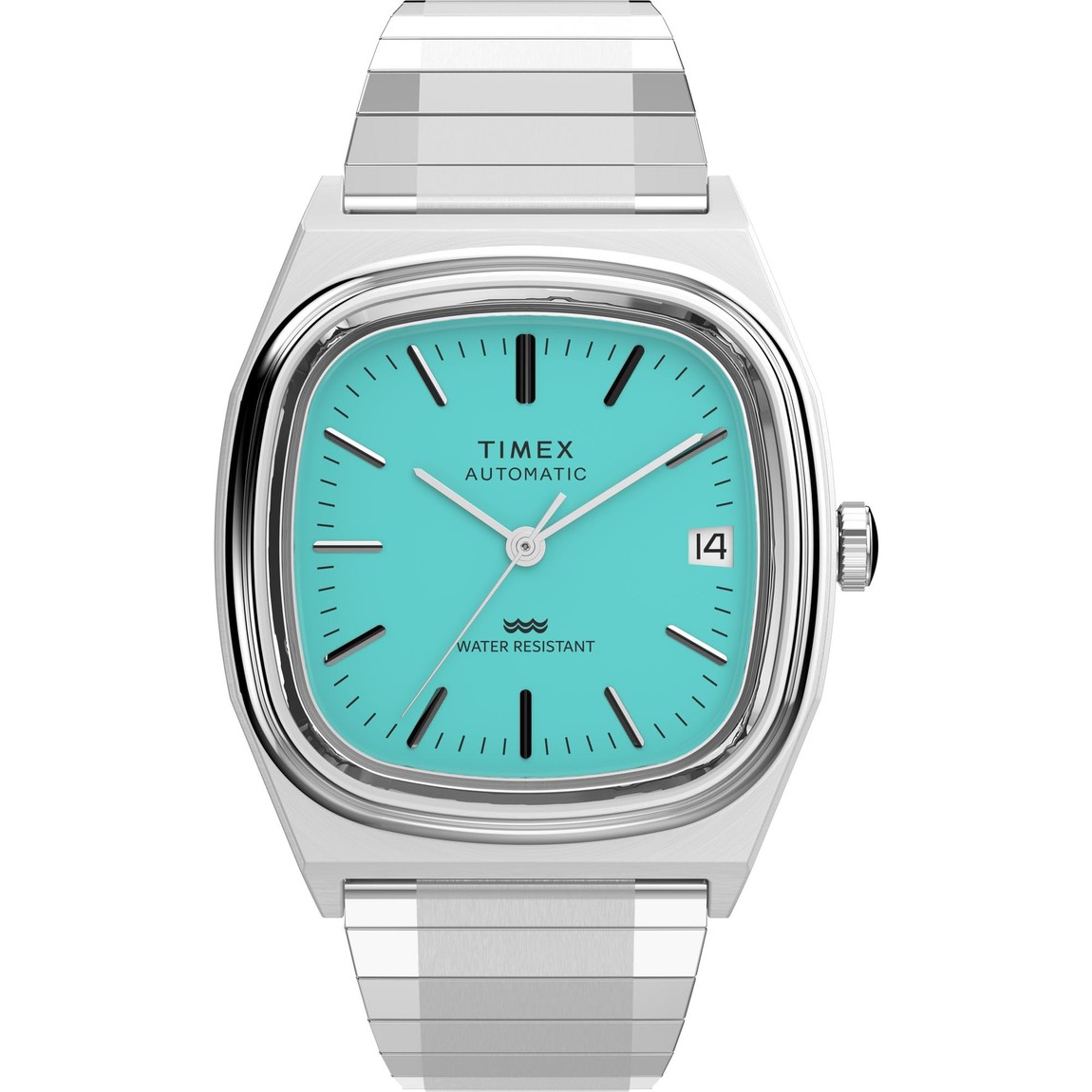 タイメックス E Line メンズ 腕時計 ブルー文字盤 ステンレス エクスパンションバンド 34mm|Basqueバスク