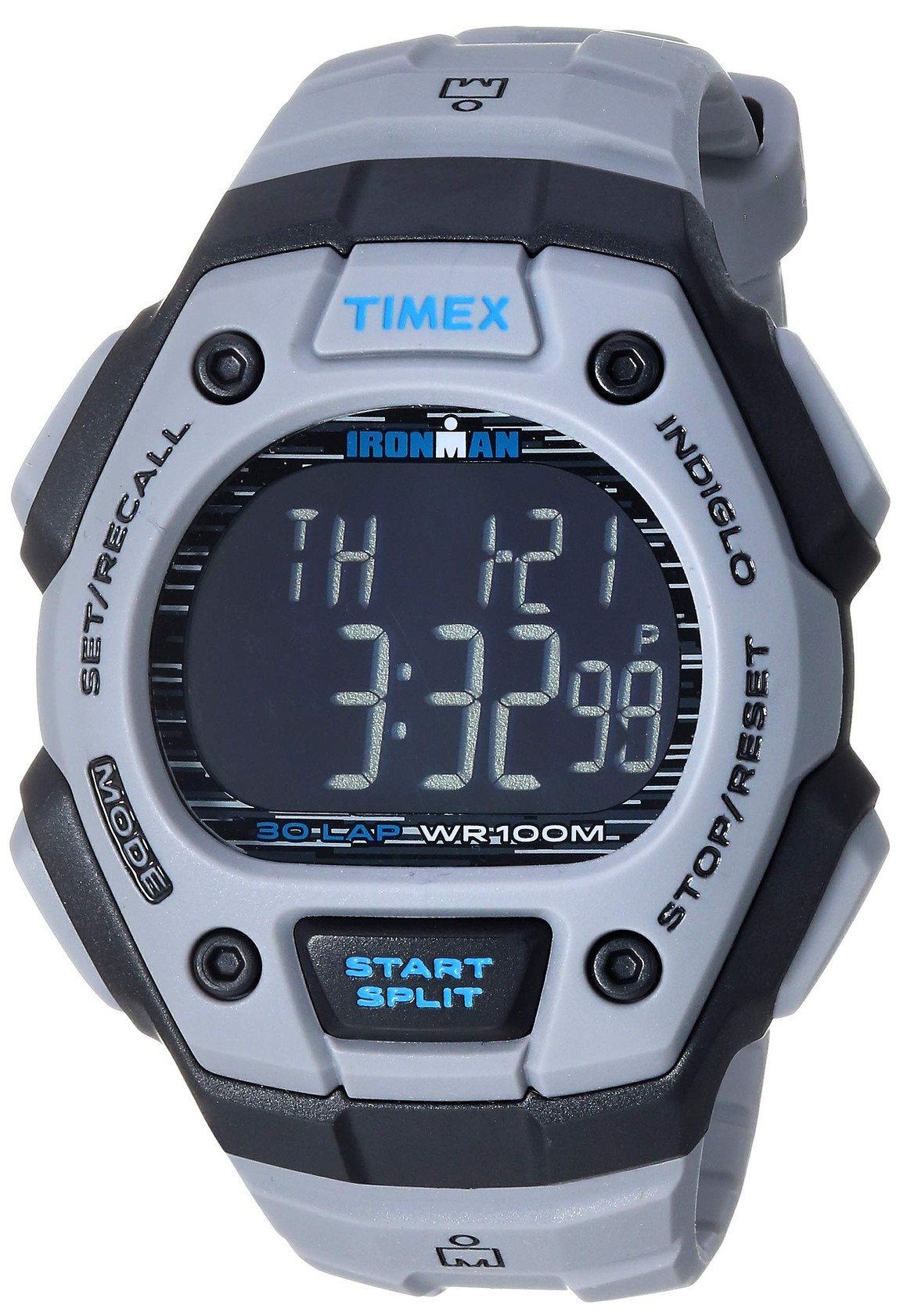 タイメックス Ironman Classic 30 メンズ デジタル 40mm 樹脂バンド グレー 100m防水|Basqueバスク
