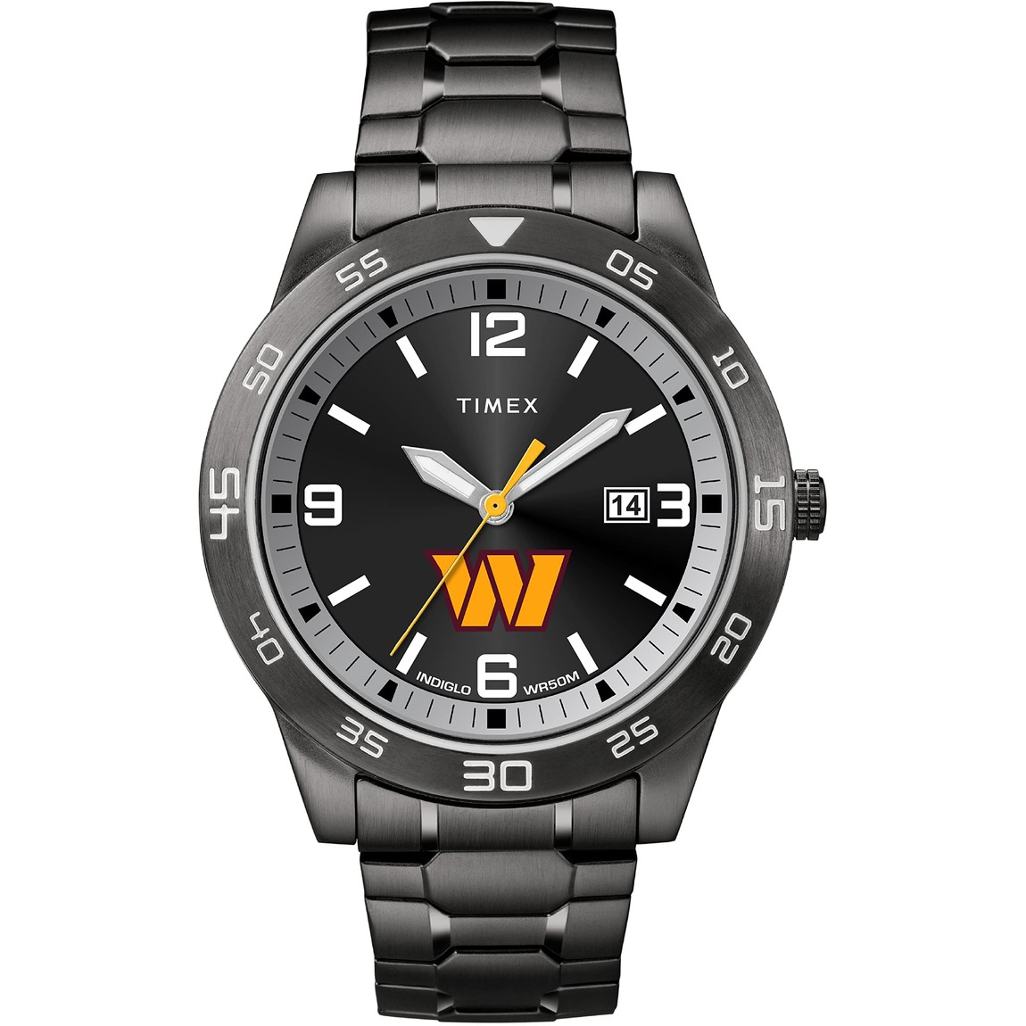タイメックス Tribute NFL Acclaim メンズ ワシントン・コマンダース 42mm ブラック文字盤 ステンレス 伸縮バンド｜Basqueバスク
