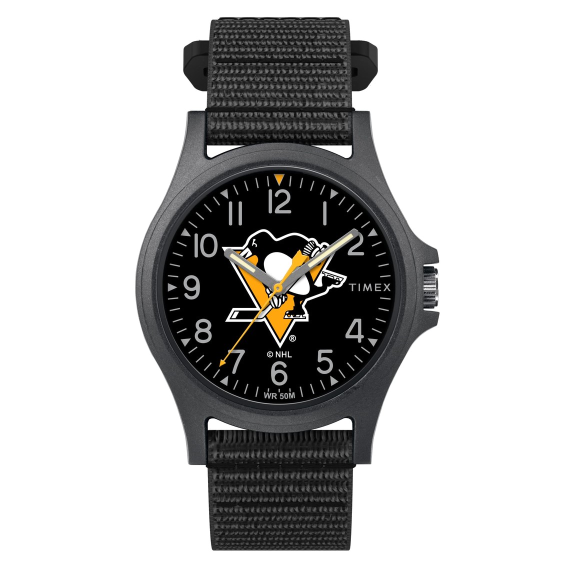 タイメックス NHL Pride メンズ ピッツバーグ・ペンギンズ ブラック文字盤 ナイロンベルト 40mm｜Basqueバスク