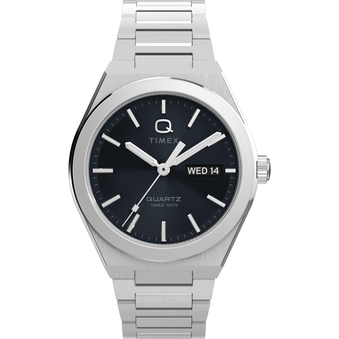 タイメックス Q Continental メンズ ステンレス デイデイト ブラック 39mm|Basqueバスク