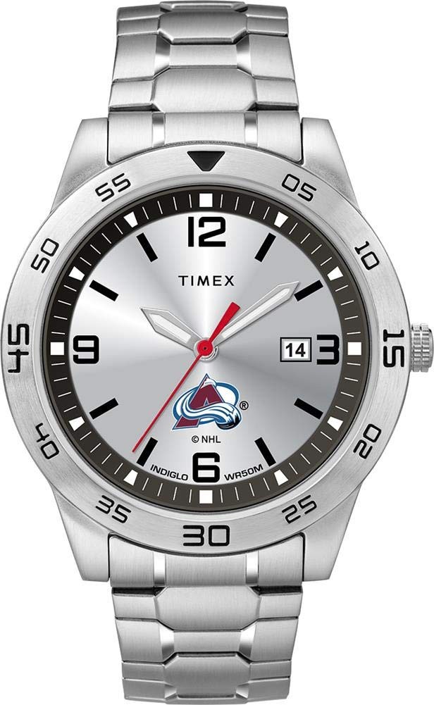 タイメックス NHL Citation コロラド・アバランチ メンズ シルバー文字盤 ステンレス 伸縮バンド インディグロ 42mm|Basqueバスク