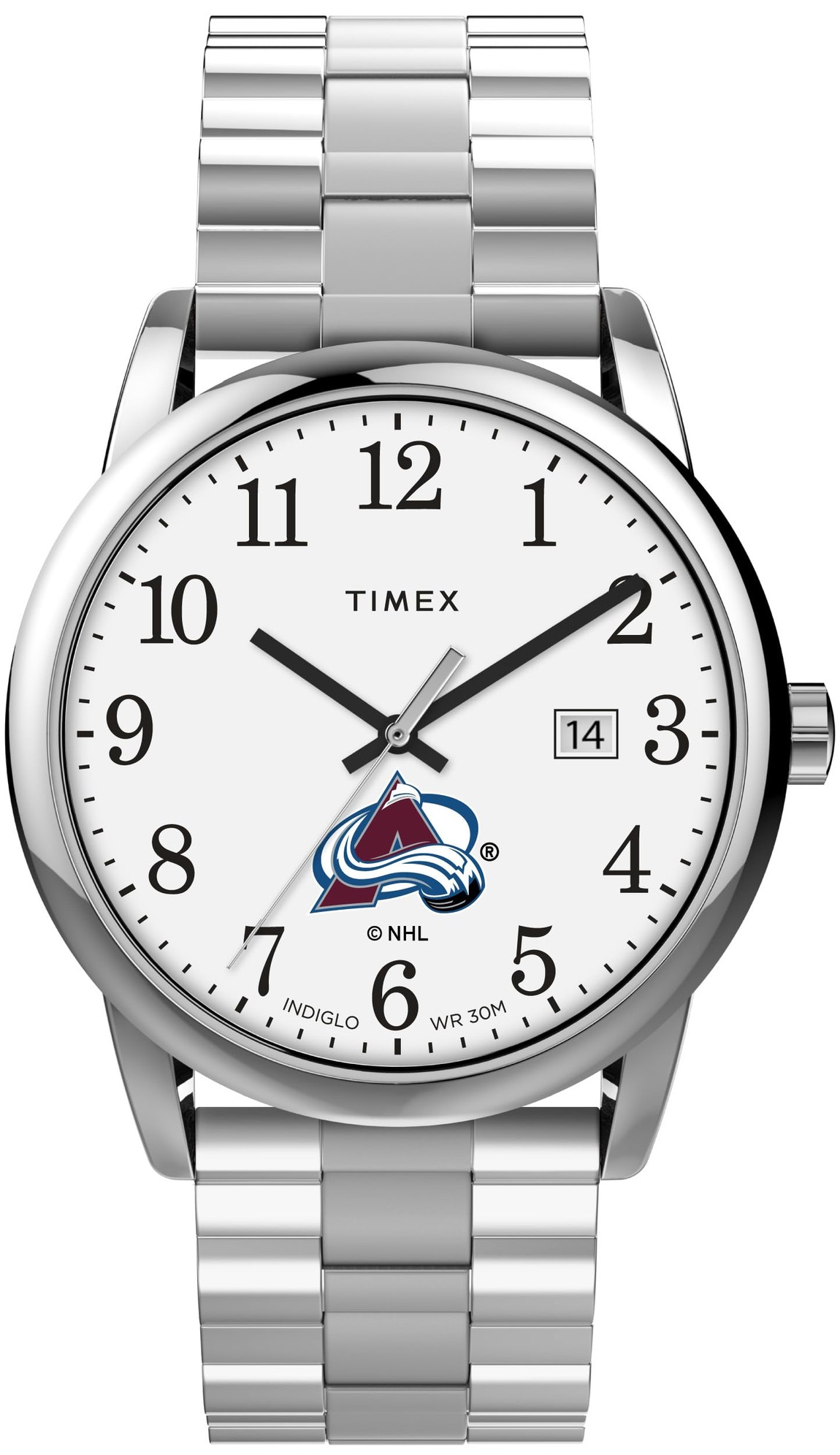 タイメックス Easy Reader Colorado Avalanche メンズ 伸縮バンド ステンレス 38mm｜Basqueバスク