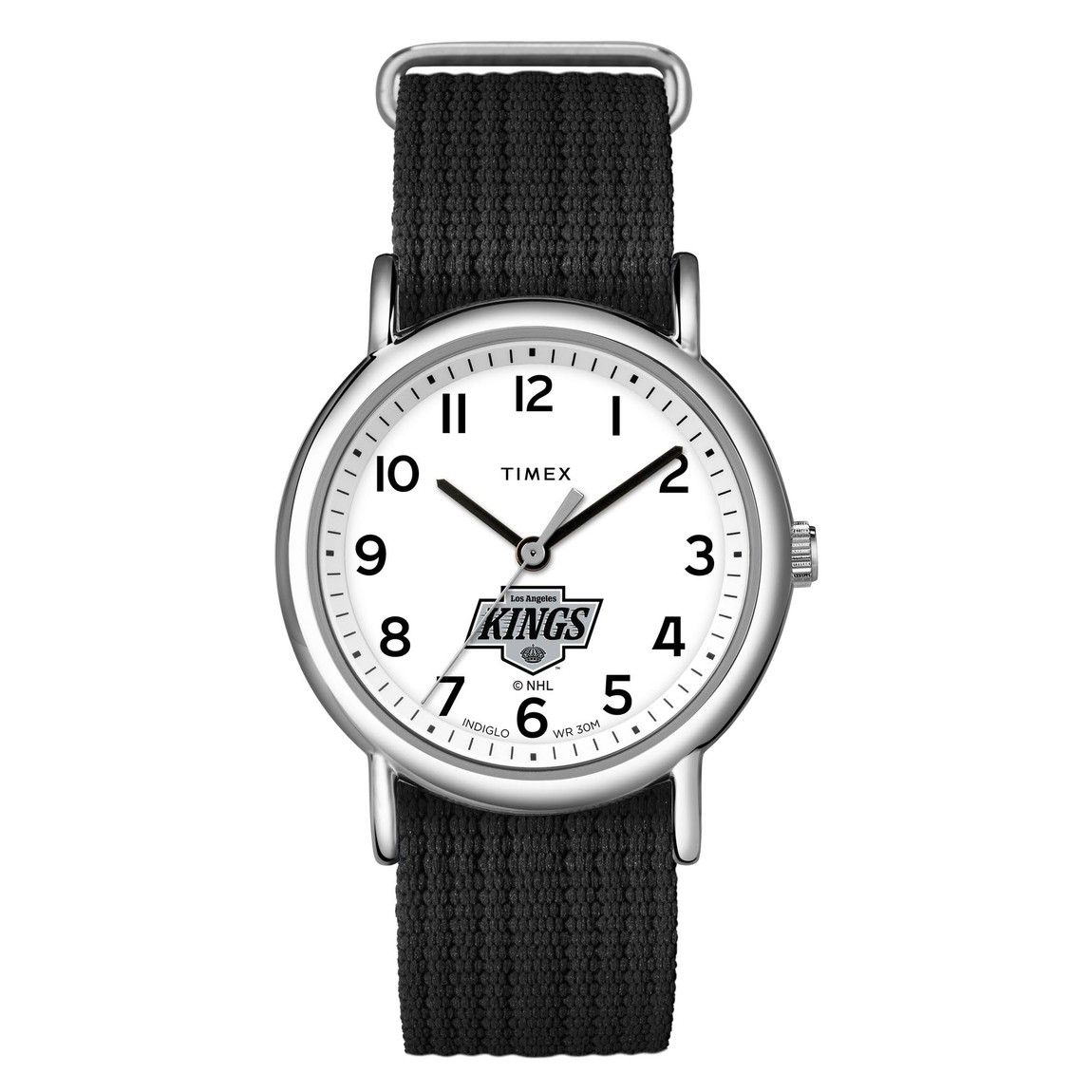 タイメックス Weekender ユニセックス LAキングス コラボ 38mm ブラック ナイロンバンド 腕時計|Basqueバスク