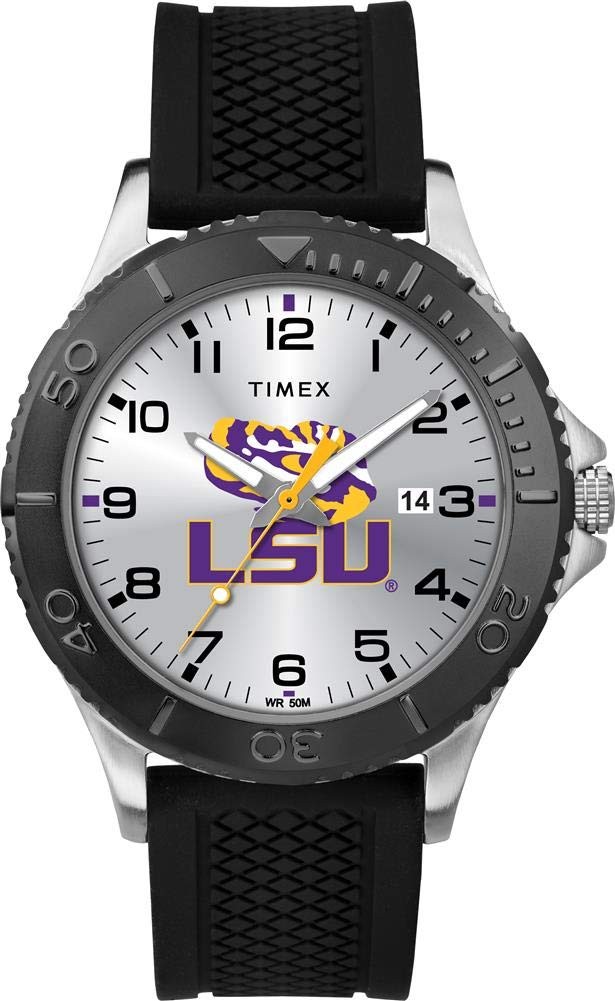 タイメックス Tribute Collegiate Gamer メンズ シルバー文字盤 ブラックシリコンバンド 42mm｜Basqueバスク