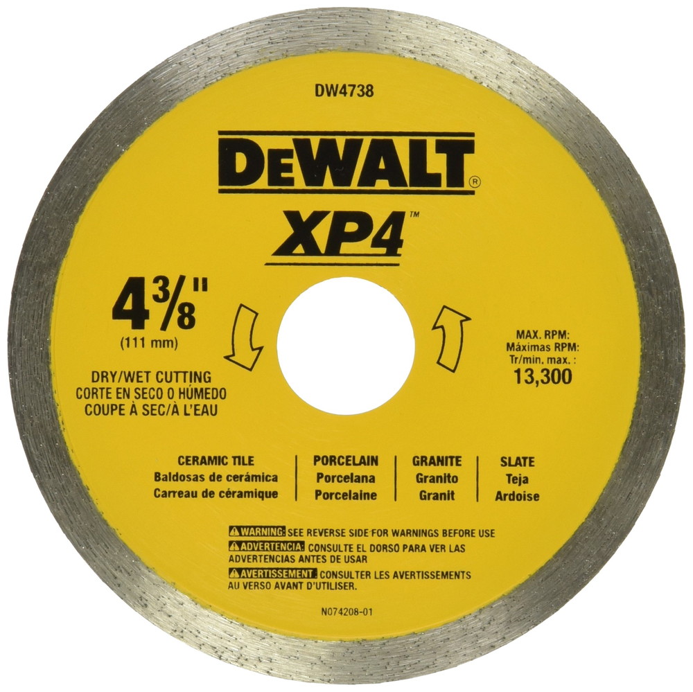 DEWALTデウォルト タイルブレード 4-3/8in 湿乾両用 DW4738