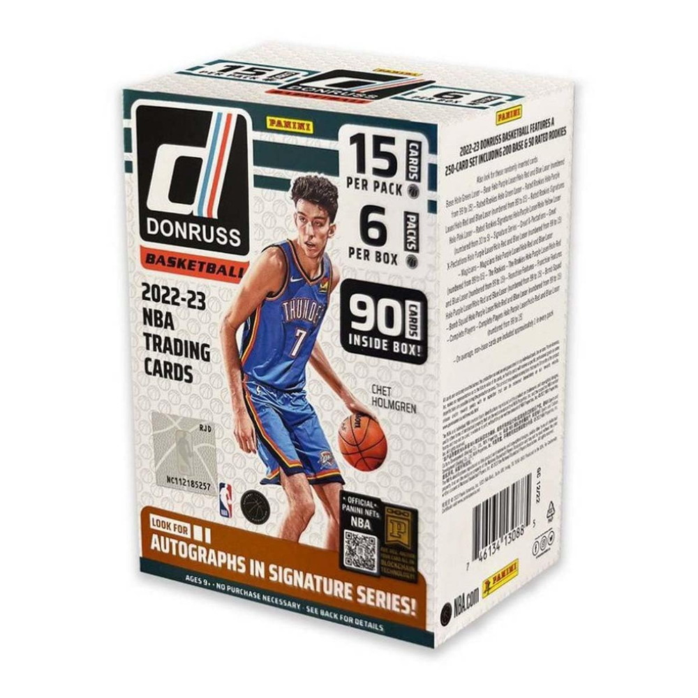 ジェネリック 2022-23 Panini ドンラス バスケットボール トレーディングカード 6パック ブラスターボックス（90枚）