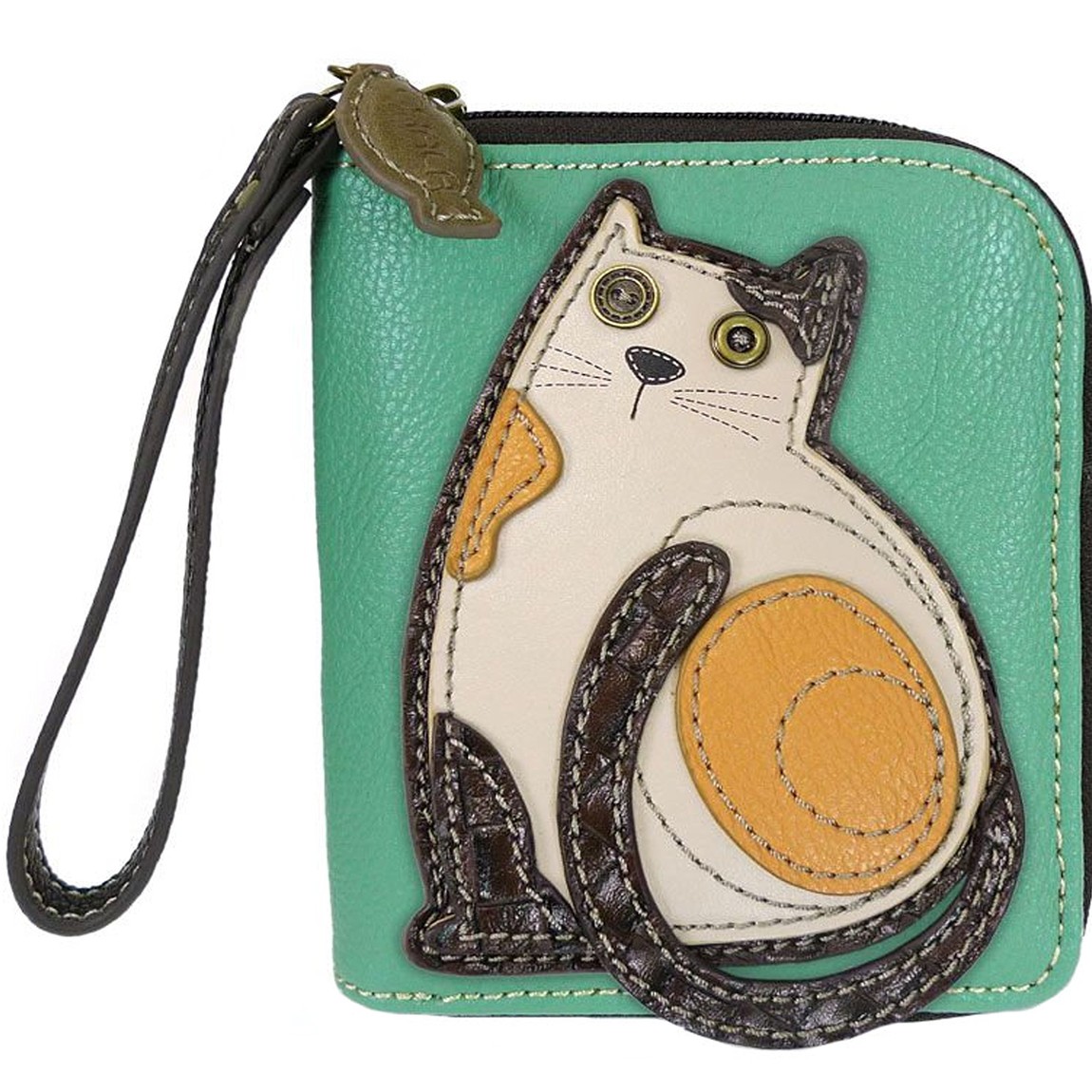 CHALA キャット 猫 ジップアラウンド 長財布 リストレット ヴィガンレザー 合成皮革 RFIDスキミング防止｜Basqueバスク