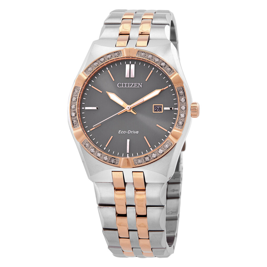 Citizenシチズンウオッチ 逆インポート Corso 金剛石 Eco Drive 薄墨色 文字盤 メンズ 御覧になる BM7646 55H 男女兼用腕時計-腕時計
