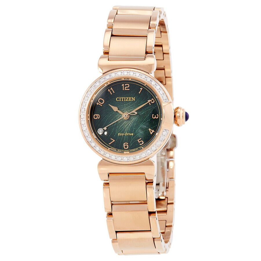 Citizenシチズンウオッチ 逆インポート Eco Drive L Mae 金剛石 レディース 御覧になる EM1123 62X
