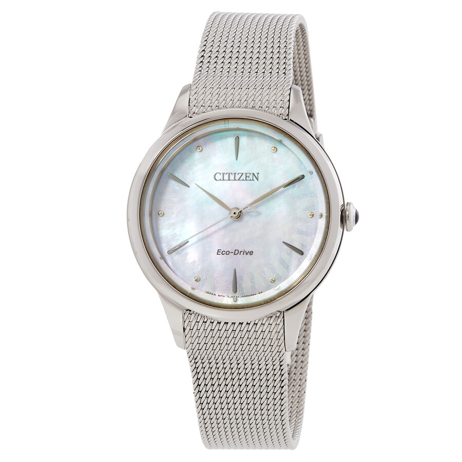 Citizenシチズンウオッチ 逆インポート L Series Eco Drive マザーオブパール 文字盤 レディース 御覧になる EM1150 86D