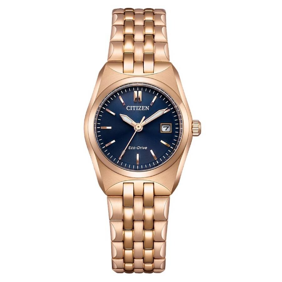 Citizenシチズンウオッチ 逆インポート Corso Eco Drive 青碧 文字盤 レディース 御覧になる EW2298 52L