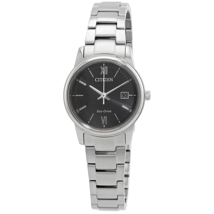 Citizenシチズンウオッチ 逆インポート Eco Drive 黒いこと 文字盤 レディース 御覧になる EW2318 73E