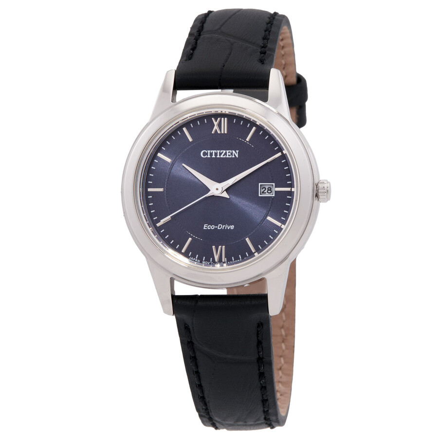 Citizenシチズンウオッチ 逆インポート Classic Eco Drive 青碧 文字盤 レディース ご覧なさる FE1087 01L