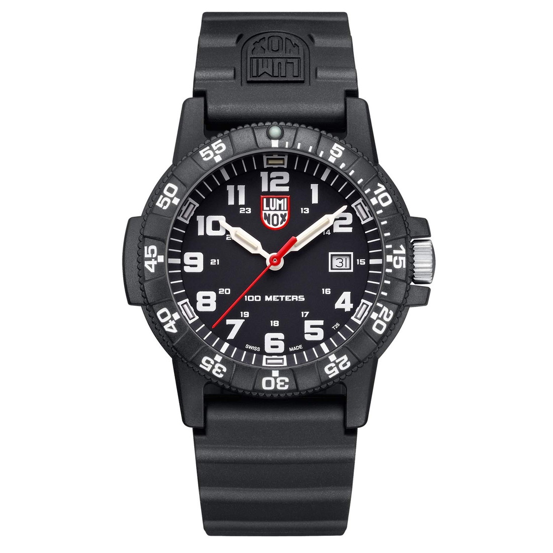 Luminoxルミノックス レザーバック シータートル ジャイアント XS.0321.L メンズ腕時計 44mm ミリタリーウォッチ ブラック 日付機能 100m防水