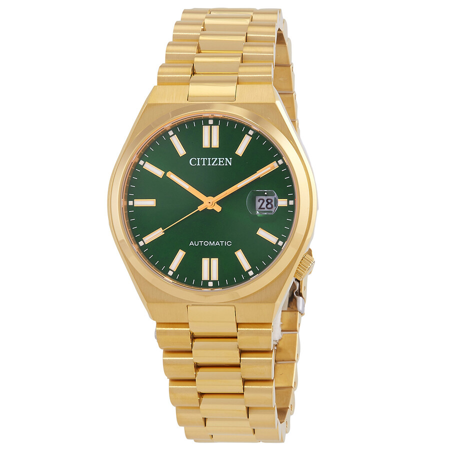 Citizenシチズン腕時計 逆輸入 Tsuyosa オートマチック グリーン グリーン Sunray ダイヤル ウォッチ NJ0152 51X|Basqueバスク