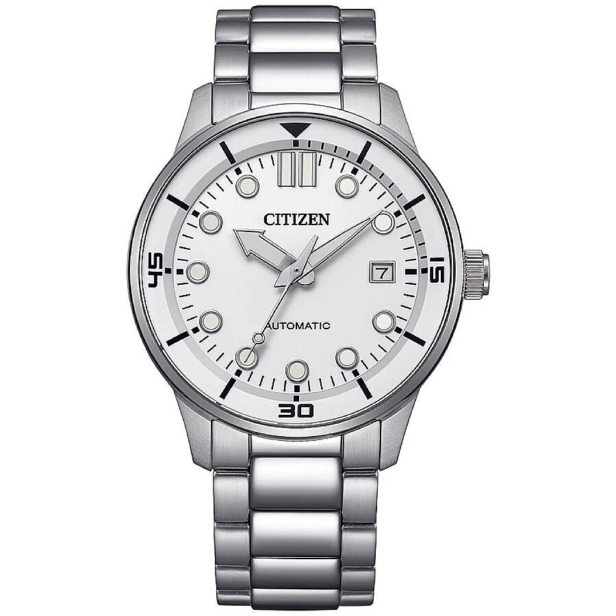 Citizenシチズン腕時計 逆輸入 オートマチック ホワイト ダイヤル メンズ ウォッチ NJ0191 83A