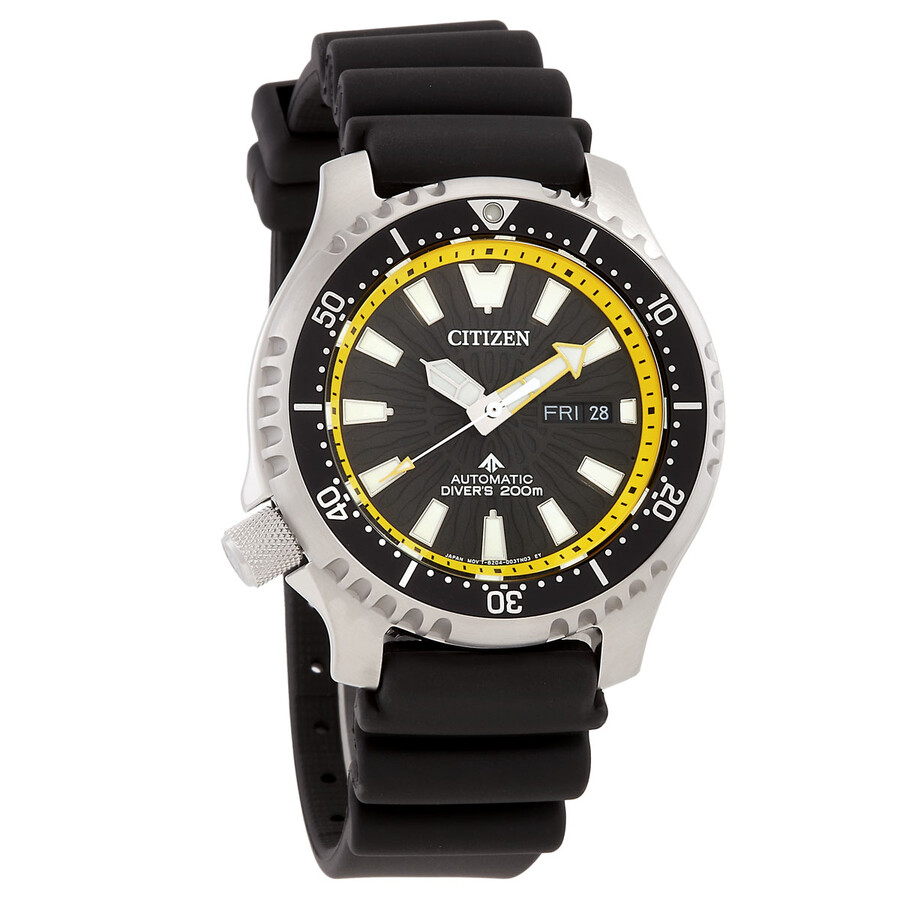Citizenシチズン腕時計 逆輸入 Promaster Lefty オートマチック ブラック ダイヤル メンズ ウォッチ NY0130 08E