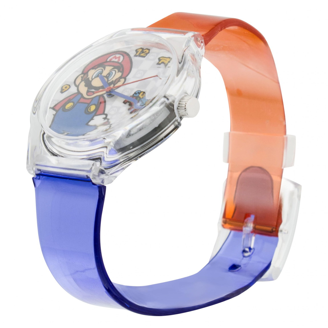 Accutime Super Mario Bros. キッズ用 アナログ腕時計 クリアベルト マリオ キャラクターウォッチ｜Basqueバスク