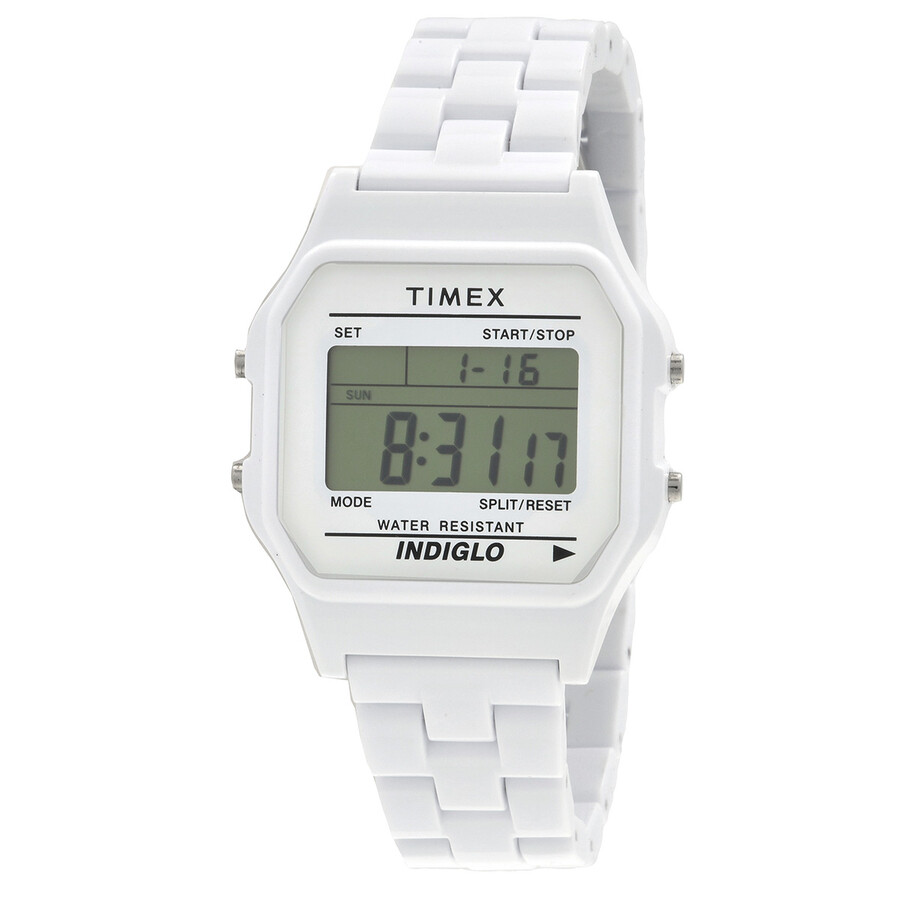 Timex Classic デジタルウオッチ 石英 白いこと脂容れもの＆同盟罷業さあ美 真四角型 スポーツウォッチ
