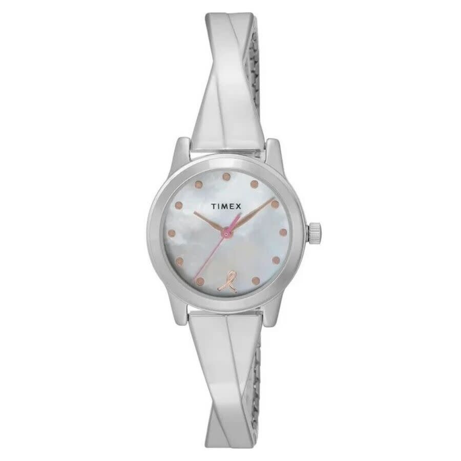 Timex レディース ウオッチ Main Street マザーオブパール文字記号盤 しろがね色 石英 アナログ