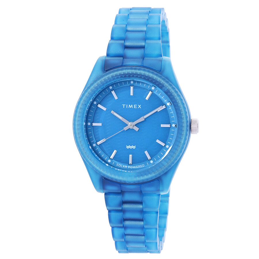 Timex Legacy Ocean ウオッチ レディース ソーラー 青碧 37粍
