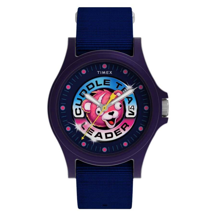 Timex X Fortnite Acadia 腕時計 メンズ クォーツ ブルー文字盤 ファブリックストラップ 40mm｜Basqueバスク